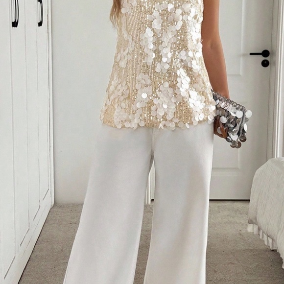 Luxe Sequin Regular Fit Cami Tank Top - Picture 3 of 8